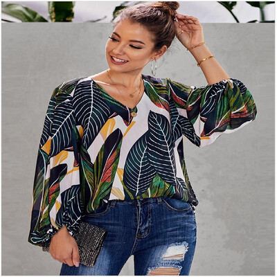 Wish Amazon burst shirt women Europe&the United States new loose shirt printing loose V-neck Lantern sleeve shirt Light
Wish Amazon burst shirt women Europe&the United States new loose shirt printing loose V-neck Lantern sleeve shirt Light