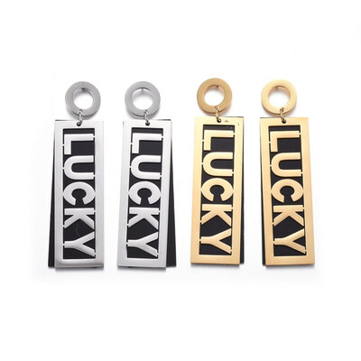 304 Stainless Steel Stud Earrings with Plastic Rectangle with Word LUCKY Mixed Color 63mm Pin 07mm
304 Stainless Steel Stud Earrings with Plastic Rectangle with Word LUCKY Mixed Color 63mm Pin 07mm