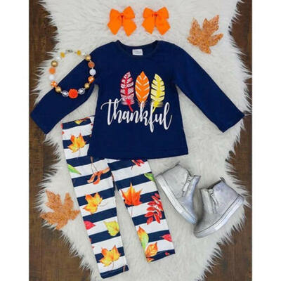 2PCS Thanksgiving Kids Baby Girls Clothes TopsStriped Pants Party Outfits Set 
2PCS Thanksgiving Kids Baby Girls Clothes TopsStriped Pants Party Outfits Set