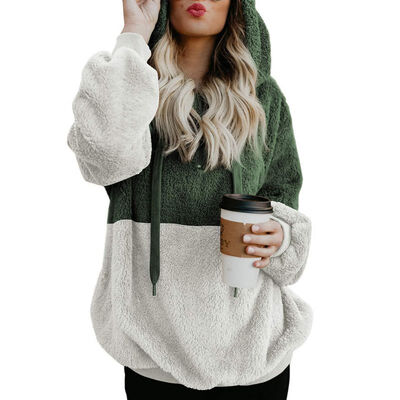 Womens Sweatshirt Long Sleeve Hooded Fleece Hoodies Autumn Winter Patchwork Color Warm Zipper Hoodie Pullover
Womens Sweatshirt Long Sleeve Hooded Fleece Hoodies Autumn Winter Patchwork Color Warm Zipper Hoodie Pullover