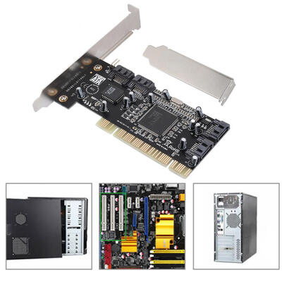 Greensen PCI 16X to 4-port SATA Riser Card 5Gbps Sil3114 Master SATA PCI 4 Port expansion Card PCI to SATA adpater SLA
Greensen PCI 16X to 4-port SATA Riser Card 5Gbps Sil3114 Master SATA PCI 4 Port expansion Card PCI to SATA adpater SLA