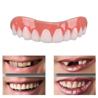 False Tooth Whitening Teeth Stickers Silicone Simulation Dentures Braces Comfortable Cosmetic Silica Gel Beauty Tool
False Tooth Whitening Teeth Stickers Silicone Simulation Dentures Braces Comfortable Cosmetic Silica Gel Beauty Tool