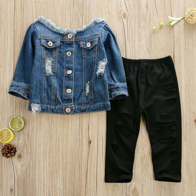 Cute Newborns Baby Girls Denim Jacket Off Shoulder Tops Pants Outfits Clothes
Cute Newborns Baby Girls Denim Jacket Off Shoulder Tops Pants Outfits Clothes
