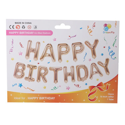 FUNNYBUNNY 16 inch Happy Birthday Banner Balloons Foil Letters Mylar Balloons for Birthday Party Decoration
FUNNYBUNNY 16 inch Happy Birthday Banner Balloons Foil Letters Mylar Balloons for Birthday Party Decoration