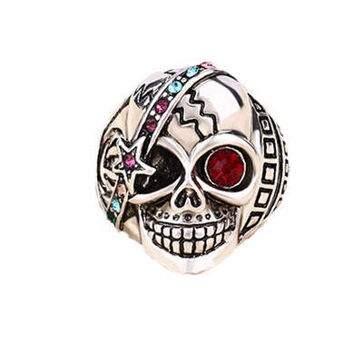 Halloween Personality Mens Retro Black Skull Ring Stainless Steel Garnet Red Simulated
Halloween Personality Mens Retro Black Skull Ring Stainless Steel Garnet Red Simulated