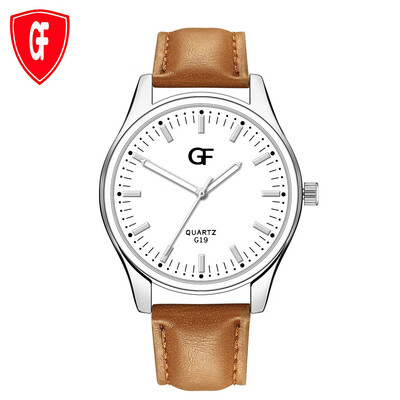 Gobestart Hot Man Leather Watch Whatever Late Anyway Letter Watches New Pointer glow
