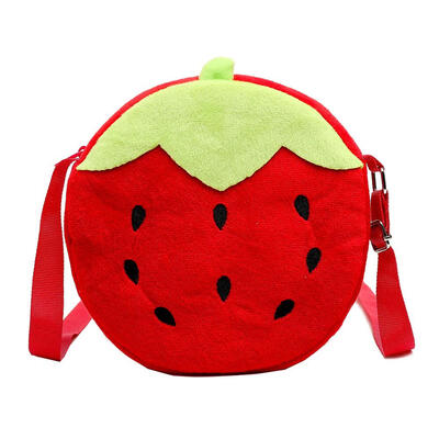 Cartoon Pattern Shoulder Handbags Cute Kids Girls Plush Small Crossbody Bag