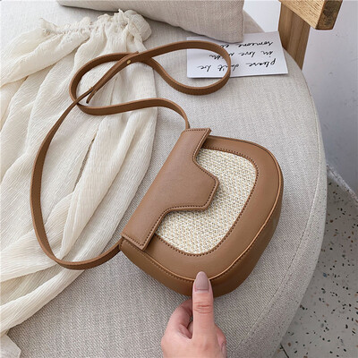 Summer PU stitch saddle women messenger bag 2019 semi-circle candy color handbag straw woven female beach shoulder crossbody bag
Summer PU stitch saddle women messenger bag 2019 semi-circle candy color handbag straw woven female beach shoulder crossbody bag