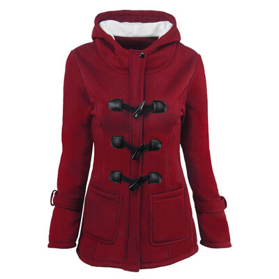 Autumn&winter hooded cotton blend horn leather buckle in the long coat jacket cotton coat women
Autumn&winter hooded cotton blend horn leather buckle in the long coat jacket cotton coat women