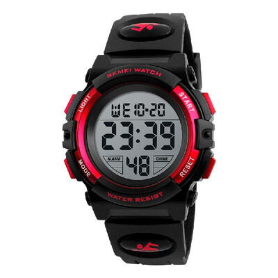 SKMEI Children Watch Wristwatch Fashion Multifunction Waterproof Outdoor Sports Luminous Watch for Kids Students Boys 1266 Black