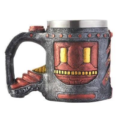 Retro Pistol Mug Resin Stainless Steel Double Layer Insulation Drinking Cup