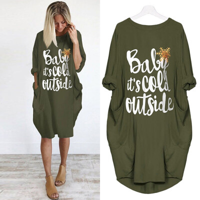 Gobestart Womens Plus Size Loose Tops Dress Ladies O Neck Long Pocket Christmas Dress
Gobestart Womens Plus Size Loose Tops Dress Ladies O Neck Long Pocket Christmas Dress
