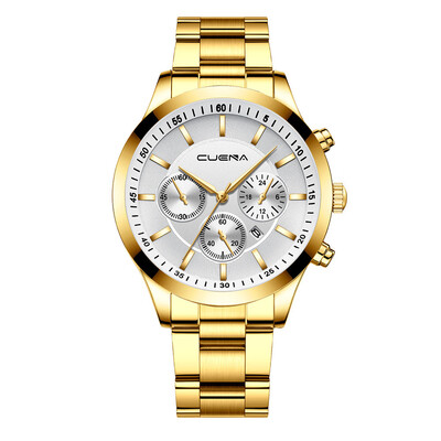 Gobestart CUENA Mens Business Steel Belt Watch Three Eyes Six-Piece Calendar Quartz Watch
Gobestart CUENA Mens Business Steel Belt Watch Three Eyes Six-Piece Calendar Quartz Watch