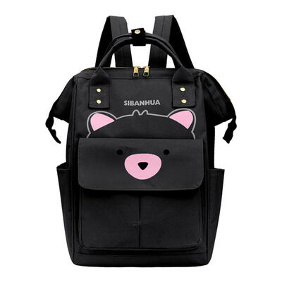 Bear Print Mommy Travel Backpacks Big Nylon Maternity Nappy Top-handle Bags