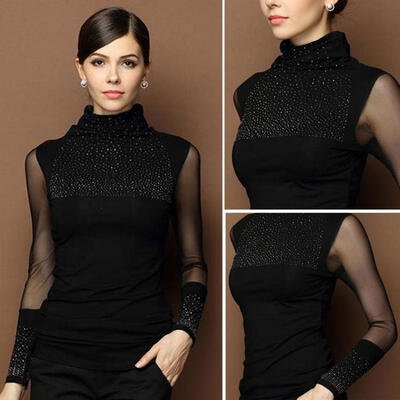 2016 Fashion Black Women long Sleeve lace BLOUSE Slim T Shirt Sweater Tops pullover Top Blouse new
2016 Fashion Black Women long Sleeve lace BLOUSE Slim T Shirt Sweater Tops pullover Top Blouse new
