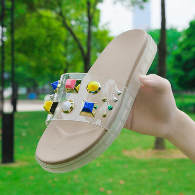 2019 new slippers women wear summer Korean fairy thick transparent drag rhinestone slip Joker sandals
2019 new slippers women wear summer Korean fairy thick transparent drag rhinestone slip Joker sandals