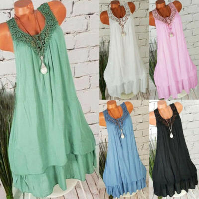 Women Casual Summer Boho Lace Evening Party Beach Sleeveless Maxi Dress Sundress
Women Casual Summer Boho Lace Evening Party Beach Sleeveless Maxi Dress Sundress