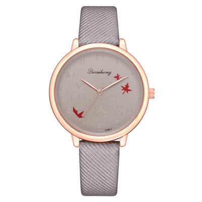 PU wrist watch Harajuku style popular maple leaf mirror student watch
PU wrist watch Harajuku style popular maple leaf mirror student watch