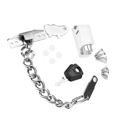 Greensen Door Window Safety Lock Stainless Steel Chain Anti-Theft Security Limit Lock