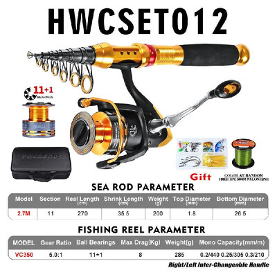 Fishing Rod&Reel Combo Telescopic Fishing Rod Pole Spinning Reel Set Fishing Line Lures Hooks Barrel Swivels with Carry Bag Ca
Fishing Rod&Reel Combo Telescopic Fishing Rod Pole Spinning Reel Set Fishing Line Lures Hooks Barrel Swivels with Carry Bag Ca