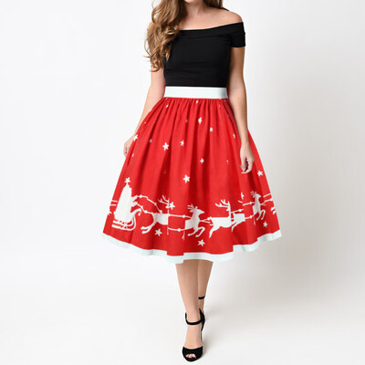 Roseonmyhand Women Christmas Santa 3D Print Flare Elastic High Waist Cosplay Ball Gown Skirt
Roseonmyhand Women Christmas Santa 3D Print Flare Elastic High Waist Cosplay Ball Gown Skirt