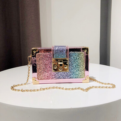 Tailored Fashion Women Sequins Leather Crossbody Bag Shoulder Bag Beach Bag Messenger Bag