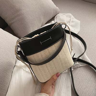 Tailored Womens Fashion Retro Woven Shoulder Bag Solid Color String Woven Bag Beach Bag
Tailored Womens Fashion Retro Woven Shoulder Bag Solid Color String Woven Bag Beach Bag