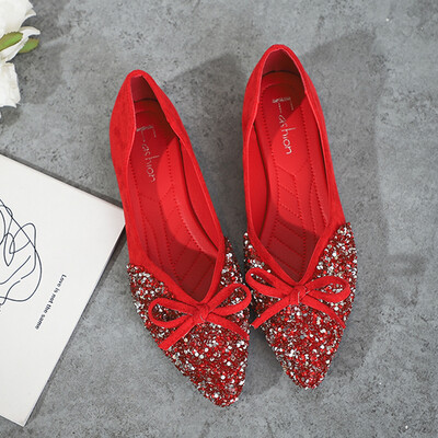 Flat soled shoe tip 2019 spring new 100 water drill butterfly knot shallow single shoe Korean version soft sole ladle shoe girl
Flat soled shoe tip 2019 spring new 100 water drill butterfly knot shallow single shoe Korean version soft sole ladle shoe girl