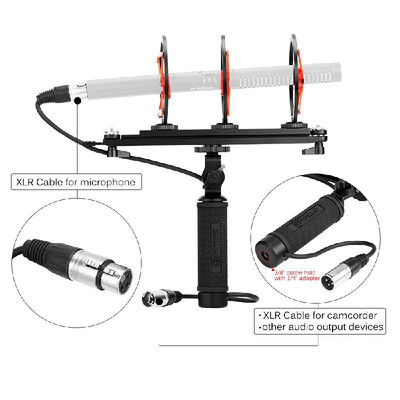 BOYA BY-WS1000 Microphone Blimp Windshield Suspension System with XLR Cable for 20-22mm Diameter Microphones for Canon Nikon Sony
BOYA BY-WS1000 Microphone Blimp Windshield Suspension System with XLR Cable for 20-22mm Diameter Microphones for Canon Nikon Sony