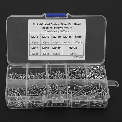 Greensen 1000pcs M2 Carbon Steel Pan Head Machine Screw Countersunk Screws Assortment Kit
Greensen 1000pcs M2 Carbon Steel Pan Head Machine Screw Countersunk Screws Assortment Kit
