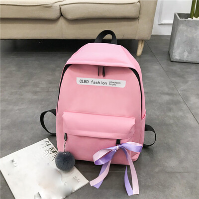 Tailored Fashion Student Canvas Bag Female Ribbon Shoulder Bag Casual Simple Backpack
Tailored Fashion Student Canvas Bag Female Ribbon Shoulder Bag Casual Simple Backpack