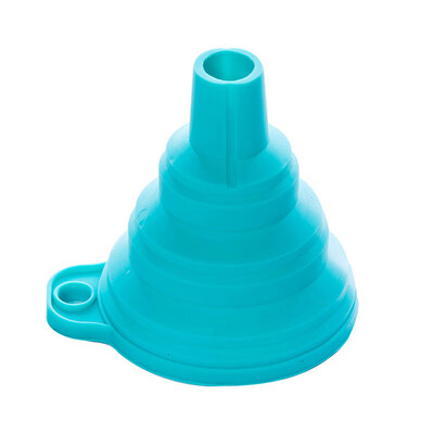 2Pcs Silicone Folding Funnel Collapsible Kitchen Liquid Oil Dispensing Tool