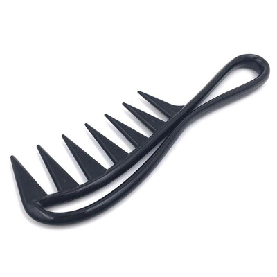 Plastic Wide Tooth Shark Comb Anti-Static Curly Hairdressing Styling Combs