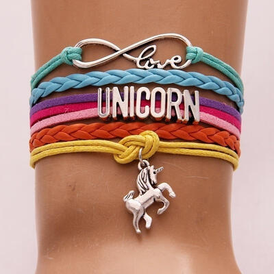 Bracelets & Bangles Unicorn Horse Charm Leather Bracelet Christmas Jewelry Birthday Gift
Bracelets & Bangles Unicorn Horse Charm Leather Bracelet Christmas Jewelry Birthday Gift