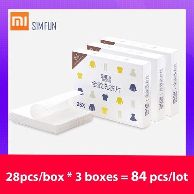 84pcslot Xiaomi SIMFUN Laundry Tablets Cleaning Fragrance Clothes Washing Liquid Paper Deep Cleaning Washing Powder Softener Wash 
84pcslot Xiaomi SIMFUN Laundry Tablets Cleaning Fragrance Clothes Washing Liquid Paper Deep Cleaning Washing Powder Softener Wash