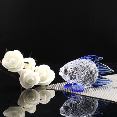 Gobestart Crystal Goldfish Wedding Decor Paperweight Figurine Gift Crafts Home Decor