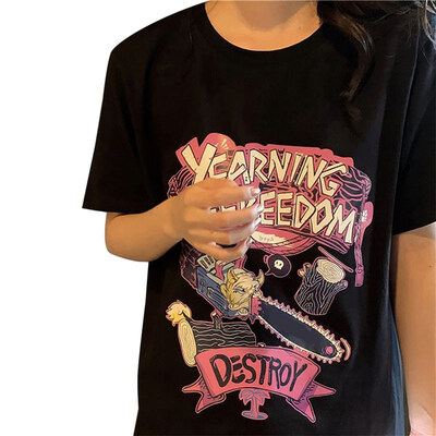 Women Summer Round Collar Cartoon Print Loose Half Sleeve Casual T-Shirt Simple Wild Tops
Women Summer Round Collar Cartoon Print Loose Half Sleeve Casual T-Shirt Simple Wild Tops