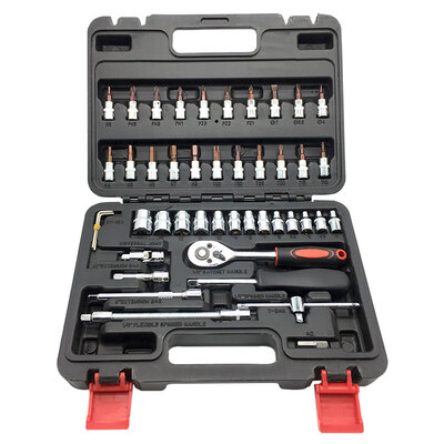 Fuxing FX331 46 sets of auto repair tools set 63mm series small fly ratchet wheel wrench socket set set of auto maintenance mechanic tools set with car kit
Fuxing FX331 46 sets of auto repair tools set 63mm series small fly ratchet wheel wrench socket set set of auto maintenance mechanic tools set with car kit