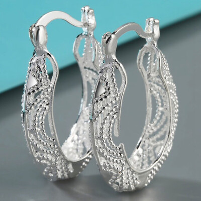 Fashion Women 925 Solid Sterling Silver Stud Hoop Dangle Earring Bridal Wedding Ear Clip Jewelry
Fashion Women 925 Solid Sterling Silver Stud Hoop Dangle Earring Bridal Wedding Ear Clip Jewelry