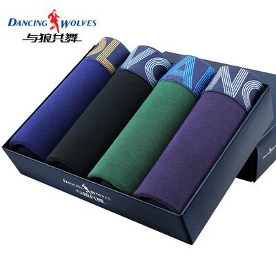 Dance with wolves panties mens boxers waist blue viscose boxer sweat-absorbent breathable shorts 4 pieces DS3133 bright color
Dance with wolves panties mens boxers waist blue viscose boxer sweat-absorbent breathable shorts 4 pieces DS3133 bright color
