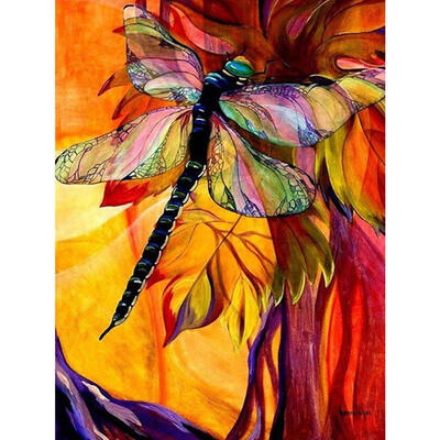 5D DIY Full Drill Diamond Painting Dragonfly Cross Stitch Embroidery Kits