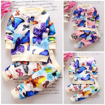 2PCS Baby Girls Toddlers Kids Butterfly Flower Outfits Cardigan TopsPants Set 6M-4Y
2PCS Baby Girls Toddlers Kids Butterfly Flower Outfits Cardigan TopsPants Set 6M-4Y