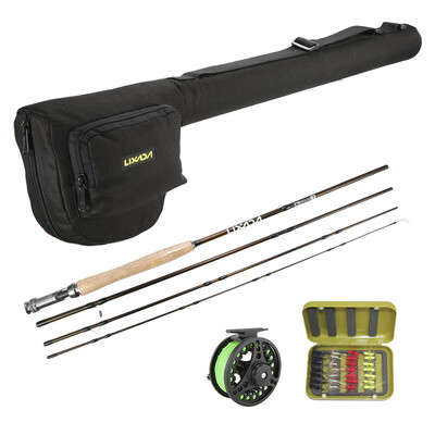 Lixada Lightweight Portable Fishing Rod Reel Combo Kit Set Fishing Starter Package 4-Piece Fly Fishing Rod Pole with Bonus Rod Cas
Lixada Lightweight Portable Fishing Rod Reel Combo Kit Set Fishing Starter Package 4-Piece Fly Fishing Rod Pole with Bonus Rod Cas