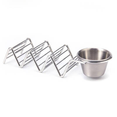 Stainless Steel Taco Tortillas Holder Restaurant Pancake Shelf Wave Shaped Restaurant Food Display Rack with Sauce Bowl
Stainless Steel Taco Tortillas Holder Restaurant Pancake Shelf Wave Shaped Restaurant Food Display Rack with Sauce Bowl