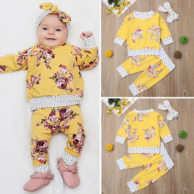 3Pcs Newborn Baby Girls Flower Clothes Sets Long Sleeve Sweatshirt TopsPants LeggingsHeadband Fall Outfits
3Pcs Newborn Baby Girls Flower Clothes Sets Long Sleeve Sweatshirt TopsPants LeggingsHeadband Fall Outfits