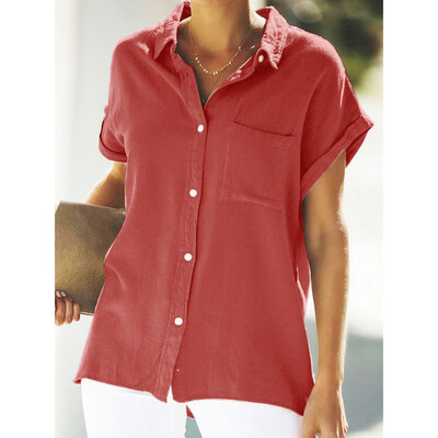 Nomeni Womens Casual Solid Color Tops Pocket Short-sleeved Blouse T-shirt
Nomeni Womens Casual Solid Color Tops Pocket Short-sleeved Blouse T-shirt