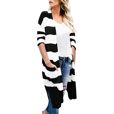 Toponeto Fashion Women Autumn And Winter Cardigan Pocket Striped Sweater Jacket Coat
Toponeto Fashion Women Autumn And Winter Cardigan Pocket Striped Sweater Jacket Coat