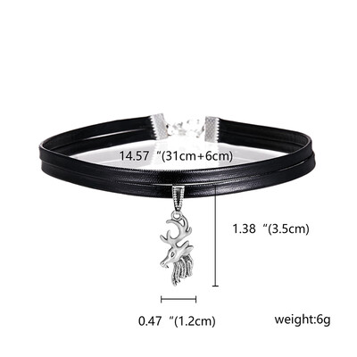 Black Leather Choker Necklace for Women Double Layer Geometry Snowflake Stars Pearl Palm Charm Short Clavicle Collares Jewelry
Black Leather Choker Necklace for Women Double Layer Geometry Snowflake Stars Pearl Palm Charm Short Clavicle Collares Jewelry