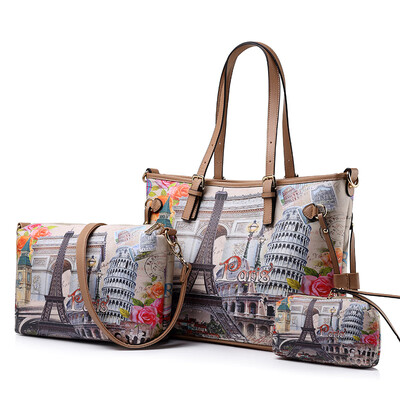REALER brand women handbag 3 sets vintage printed tote bag large shoulder bags ladies purses ladies messenger bags
REALER brand women handbag 3 sets vintage printed tote bag large shoulder bags ladies purses ladies messenger bags