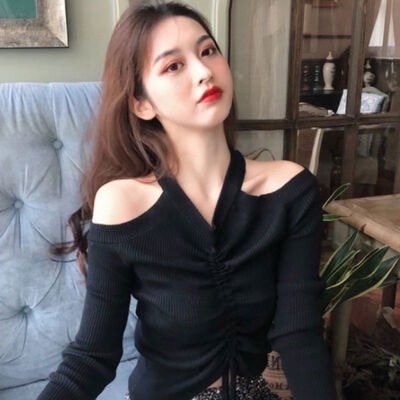Womens Clothing halter off shoulder Drawstring Lace Up Pleated long sleeve new solid spring Fashion Knitting thin women sweater
Womens Clothing halter off shoulder Drawstring Lace Up Pleated long sleeve new solid spring Fashion Knitting thin women sweater